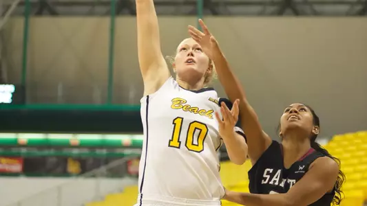 Ella Clark in the non-conference match against Santa Clara at the Walter Pyramid, Long Beach, Calif., Sun., Dec. 9, 2012.