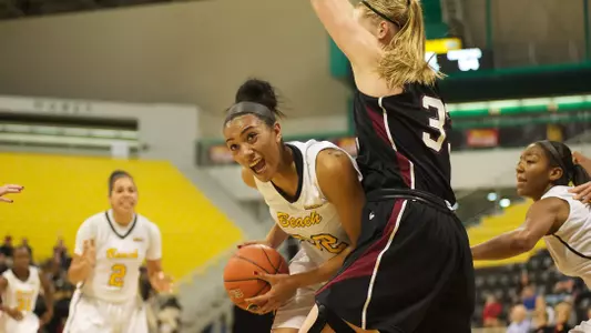 Devin Hudson in the non-conference match against Santa Clara at the Walter Pyramid, Long Beach, Calif., Sun., Dec. 9, 2012.