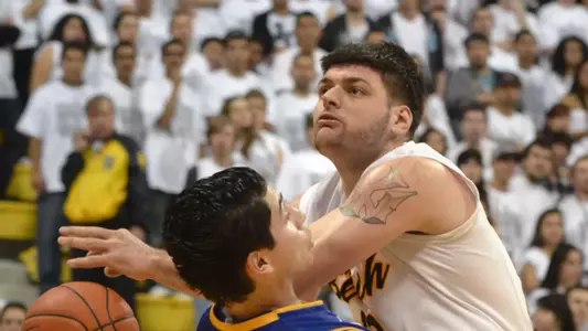 2/22/12 - Edis Dervisevic (13) of the Long Beach State Men's Basketball team.  (Photo by Steven Georges/LBSU)
