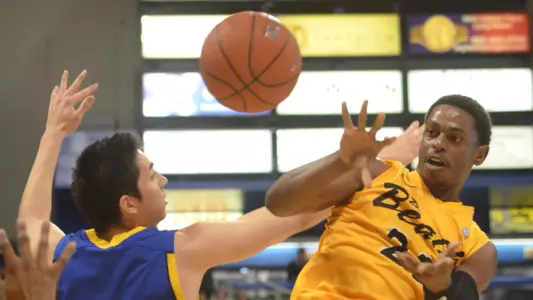 2/25/12 - Casper Ware (22) of the Long Beach State Basketball team.
Photo by Steven Georges/LBSU