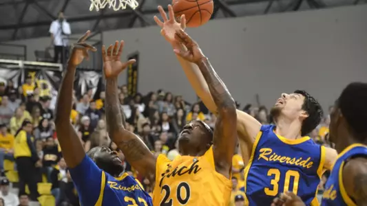 2/25/12 - T.J. Robinson (20) of the Long Beach State Basketball team.
Photo by Steven Georges/LBSU