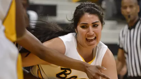 3/1/12 - Alex Sanchez (3) of the Long Beach State Women's Basketball team.
Photo by Steven Georges/LBSU
LBSU Photo Archive
     www.StevenGeorges.com/LBSU