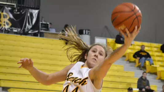3/1/12 - Lauren Spargo (44) of the Long Beach State Women's Basketball team.
Photo by Steven Georges/LBSU
LBSU Photo Archive
     www.StevenGeorges.com/LBSU