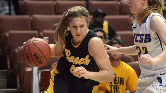 3/10/12 - Lauren Spargo (44) of the Long Beach State Women's Basketball team during the Big West Tournament Championship against UCSB Saturday at the Honda Center.
Photo by Steven Georges/LBSU
LBSU Photo Archive - www.StevenGeorges.com/LBSU