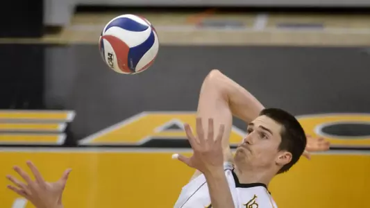 3/17/12 - Colten Echave (15) of the Long Beach State Men's Volleyball team as they host UC Irvine at the Pyramid.
Photo by Steven Georges/LBSU
LBSU Photo Archive - www.StevenGeorges.com/LBSU