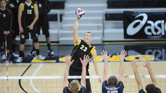 Senior Srdjan Nadazdin had eight kills in a 3-0 loss to No. 4 BYU on Friday.