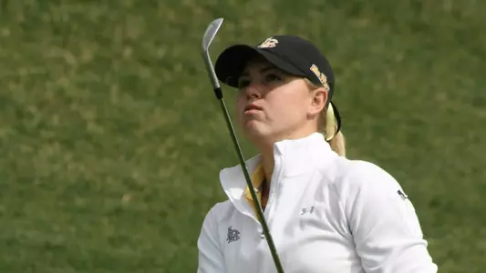 Freshman Bow-Kay Salotti, playing as an individual, was the top 49er as she tied for sixth place at 5-over par.