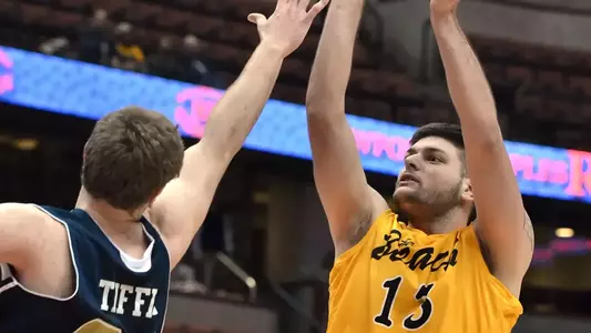 3/8/12 - Edis Dervisevic (13) of the Long Beach State Basketball team during the Big West Tournament against UCI at the Honda Center.
Photo by Steven Georges/LBSU
LBSU Athletics Photo Archive
     www.StevenGeorges.com/LBSU
