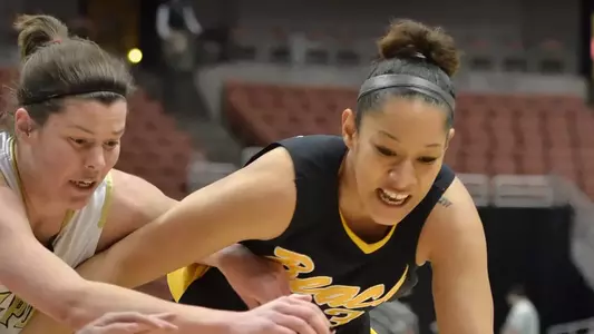 3/9/12 - Tipesa Moorer (33) of the Long Beach State Women's Basketball team during the Big West Tournament against Cal Poly at Honda Center.
Photo by Steven Georges/LBSU
LBSU Photo Archive - www.StevenGeorges.com/LBSU