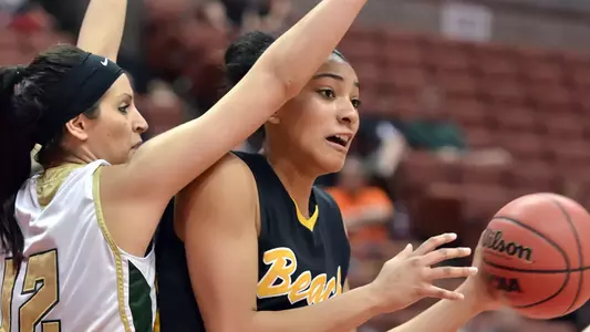 3/9/12 - Devin Hudson (32) of the Long Beach State Women's Basketball team during Big West Tournament against Cal Poly at Honda Center.
Photo by Steven Georges/LBSU
LBSU Photo Archive - www.StevenGeorges.com/LBSU