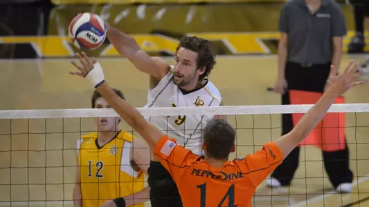 4/14/12 - Brad Hemmerling (19) of the Long Beach State Men's Volleyball team.Photo by Steven Georges/LBSU Photo Archive - www.StevenGeorges.com/LBSU