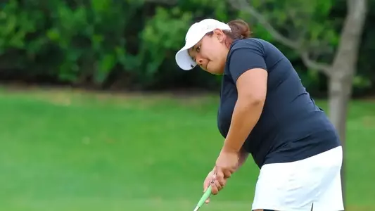 Junior Simone Hoey fired an even-72 to finish in fourth place in the second round of the Big West Conference Championship in San Luis Obispo.  (Photos by Steve Chen/Big West Conference)