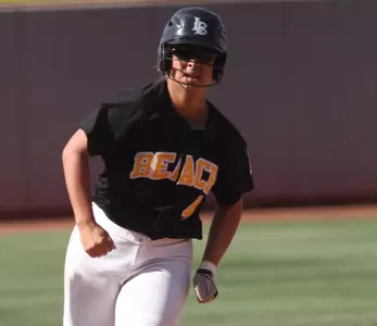 Karli Sandoval comes around to score after doubling earlier in the inning