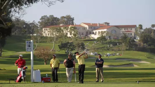 Phillip Chian at the 2012 NCAA Men's Golf Championship at Riviera Country Club in Pacific Palisades.  (Photo by Darryl Oumi/LBSU)