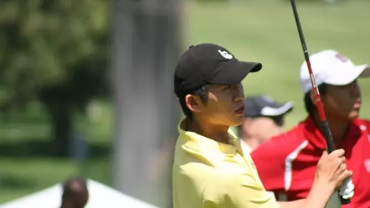Philip Chian at the 2012 NCAA Men's Golf Championship at Riviera Country Club in Pacific Palisades.  (Photo by Cameron Fujimoto/LBSU)