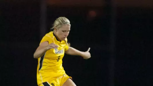 Senior Alex Balcer netted the 49ers' first goal of the season against Arizona last week. (Photo by John Fajardo/LBSU)