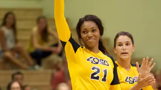 Sophomore Chisom Okpala set a career high with 16 kills on .552 hitting.