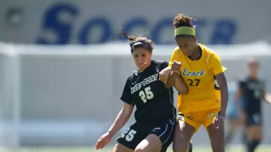 Renee Mendiola in the Under Armour Invitational match against Army at Titan Stadium, Sun., Sept. 16, 2012.