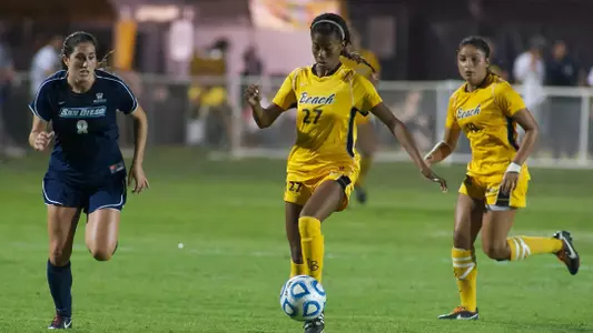 Renee Mendiola in the non-conference match against San Diego at George Allen Field, Long Beach, Calif., Fri., Sept. 21, 2012.