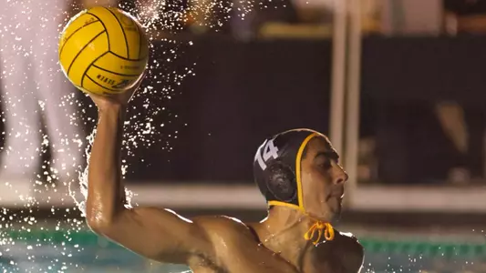 Nick Rascon in the non-conference Water Polo match against Navy at the 49er Campus pool, Thurs, Sept., 27, 2012.