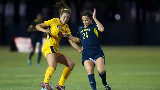 Natalie Zeenni - Michigan vs. Long Beach State at George Allen Field, Long Beach, Calif.  Sept. 2, 2012.  (Photo by John Fajardo/LBSU).