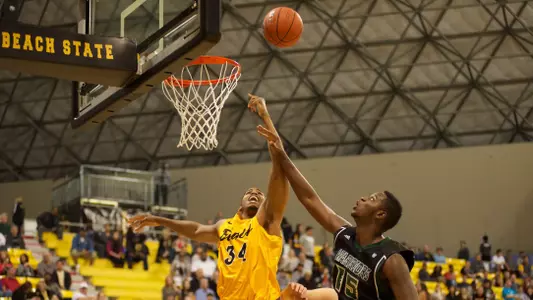 Kyle Richardson in the Big West Conference match against Hawaii at the Walter Pyramid, Long Beach, Calif., Sat., Jan. 12, 2013.