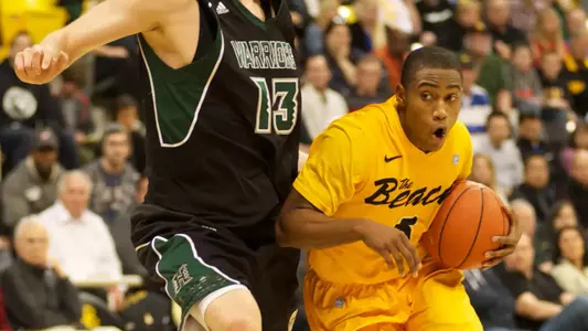 Mike Caffey in the Big West Conference match against Hawaii at the Walter Pyramid, Long Beach, Calif., Sat., Jan. 12, 2013.