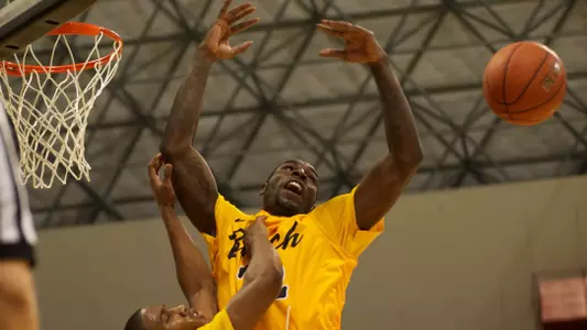 Tony Freeland and Mike Caffey in the Big West Conference match against Hawaii at the Walter Pyramid, Long Beach, Calif., Sat., Jan. 12, 2013.