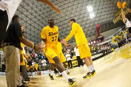 Tony Freeland in the Big West Conference basketball match against UC Irvine at the Walter Pyramid, Long Beach, Calif., Sat., Jan. 26, 2013. 