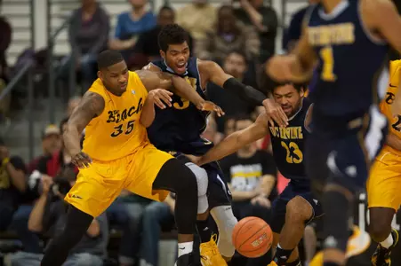 Dan Jennings in the Big West Conference basketball match against UC Irvine at the Walter Pyramid, Long Beach, Calif., Sat., Jan. 26, 2013.

