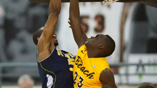 Deng Deng in the Big West Conference basketball match against UC Irvine at the Walter Pyramid, Long Beach, Calif., Sat., Jan. 26, 2013.
