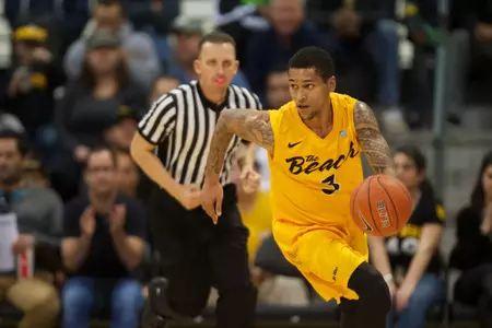 Keala King in the Big West Conference basketball match against UC Irvine at the Walter Pyramid, Long Beach, Calif., Sat., Jan. 26, 2013. 
