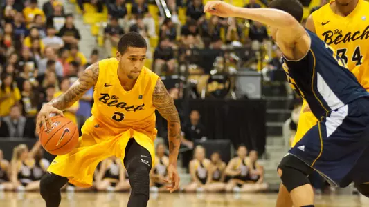 Keala King in the Big West Conference basketball match against UC Irvine at the Walter Pyramid, Long Beach, Calif., Sat., Jan. 26, 2013.
