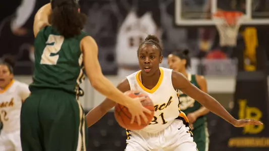 Chantel Dooley in the Big West Conference match against Cal Poly at the Walter Pyramid, Thursday, Jan. 3, 2013
