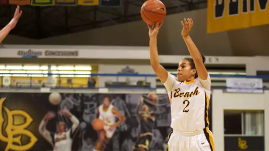 Bianka Balthazar in the Big West Conference match against Cal Poly at the Walter Pyramid, Thursday, Jan. 3, 2013