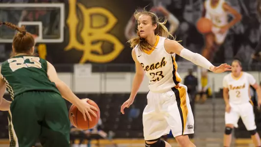 Mary Ochiltree in the Big West Conference match against Cal Poly at the Walter Pyramid, Thursday, Jan. 3, 2013
