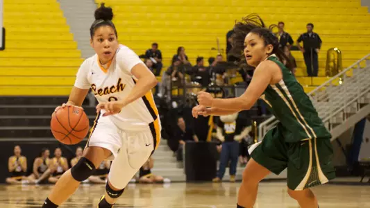 Bianka Balthazar in the Big West Conference match against Cal Poly at the Walter Pyramid, Thursday, Jan. 3, 2013