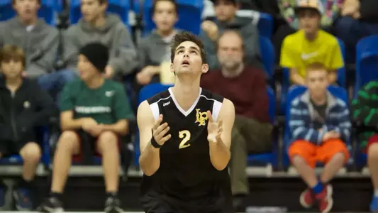 Jeff Ornee serves in the MPSF Men's Volleyball match against UC Irvine at the Bren Events Center, Irvine, Calif., Fri., Jan. 25, 2013.
