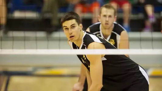 Colten Echave in the MPSF Men's Volleyball match against UC Irvine at the Bren Events Center, Irvine, Calif., Fri., Jan. 25, 2013.