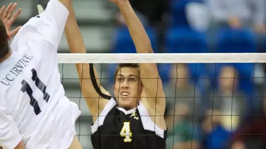 Taylor Crabb in the MPSF Men's Volleyball match against UC Irvine at the Bren Events Center, Irvine, Calif., Fri., Jan. 25, 2013.