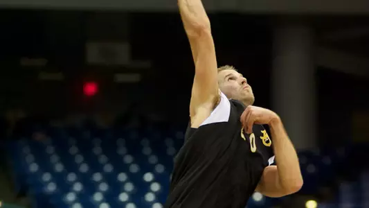 Dalton Ammerman in the MPSF Men's Volleyball match against UC Irvine at the Bren Events Center, Irvine, Calif., Fri., Jan. 25, 2013.