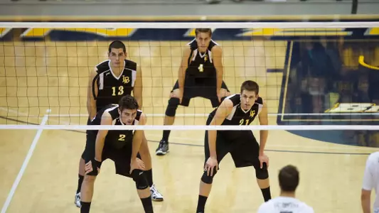 The 49ers in the MPSF Men's Volleyball match against UC Irvine at the Bren Events Center, Irvine, Calif., Fri., Jan. 25, 2013.
