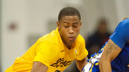 Mike Caffey in the Big West Conference match against U.C. Santa Barbara in the Walter Pyramid, Wed., Jan. 30, 2013