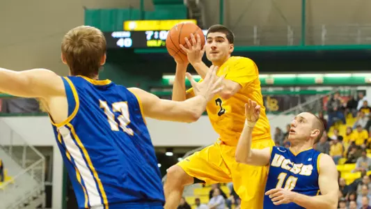 Peter Pappageorge in the Big West Conference match against U.C. Santa Barbara in the Walter Pyramid, Wed., Jan. 30, 2013