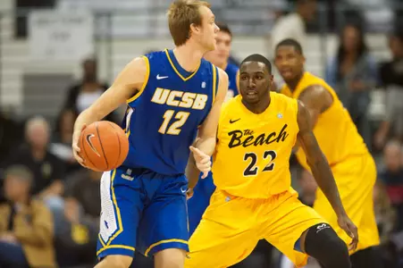 Tony Freeland in the Big West Conference match against U.C. Santa Barbara in the Walter Pyramid, Wed., Jan. 30, 2013