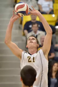 Junior Connor Olbright had 29 assists and 10 digs in a three-set loss at No. 9 UC Santa Barbara on Wednesday.