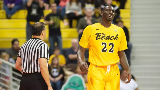 Tony Freeland in the Big West Conference match against Northridge at the Walter Pyramid, Long Beach, Calif., Wed., Jan. 9, 2013.