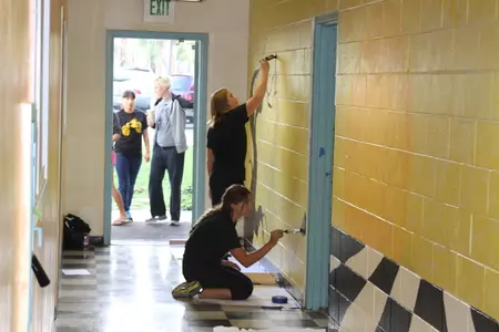Over 125 volunteers spent Saturday helping out at the Long Beach Boys and Girls Club.