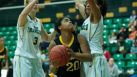 Freshman Raven Benton had a game-high 22 points to go along with nine rebounds in an 85-82 double-overtime win at San Francisco.