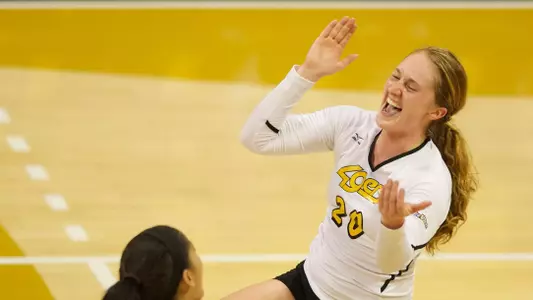 Erin Juley had a double-double in the Beach sweep.